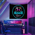 Pikkukuva 3 / 5: Tapestry Cool Neon Gaming Tapestry Seinälle Ripustettava Gamer Huoneen Sisustus Juliste Tapestry, Lahjaideoita Pojille