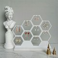 Miniatyrbilde 3 av 5: Bihangørepynt-display, skrivebord, honningkake, smykkesarrangør, hengende smykker