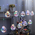 Miniatyrbilde 1 av 5: Holiday Led Lysstreng Fe Lys Fargerik Lys 8 Moduser Eu Plugg Utendørs Hage Bryllup Hjem Rom Juledekorasjonslampe wishing ball