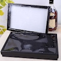Miniatyrbillede 3 af 5: Velvet 100 Slots Ring Øreringe Display Box Showcase Opbevaring Case Holder Bakke Smykker Organizer Boxes