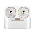Miniatyrbillede 1 af 5: Sommer Kølig Dobbeltbladet Spray Fan USB Skrivebords Aircondition Fan Kontor Bærbar Vandkølet Mu