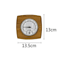 Miniatyrbild 3 av 5: Bastutermometer, 2-i-1 inomhus termometer och hygrometer i trä med ram i massivt trä
