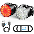 Miniatyrbillede 1 af 4: Cykel Baglygte Led Usb Genopladelig Cykel Baglygte Mountain Mtb Hjelm Pakke Taske