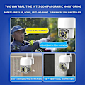 Miniatyrbild 5 av 5: 1080p Wifi IP-kamera Utomhus Trådlös Videoövervakning AI Människodetektering Färg Nattseende