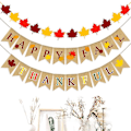 Miniatyrbilde 3 av 5: Happy Fall Banner Takknemlig Banner Banner Og Filt Høstblader Girlander Banner For Høst Thanksgiving
