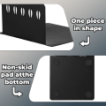 Miniatyrbillede 2 af 5: Sorte Kogebogs Bogstøtter 5,9 X 3,9 X 3,9 Tommer Dekorative Køkken Metal Bogstøtter Med Skridsikker Matte Kogebogs Opbevaring Bøger Køkken Kogebogs Holder