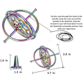 Miniatyrbild 3 av 5: Fysik Gyroskopisk Mekanik I Anti-Gravity Gyroskop Metall, Leksak Presenttillbehör (Färgglad)
