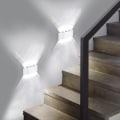 Miniatyrbillede 2 af 5: 8w LED væglampe - Indendørs udendørs væglampe Ip65 Justerbar op og ned vægbelysning Hvid til hjem soveværelse stue gang trappe