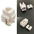 Pikkukuva 2 / 5: Cat6 Rj45 Keystone Jacks -moduuliliitin Ethernet seinälevyyn kytkentäpaneeliin
