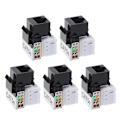 Miniatyrbilde 1 av 5: Cat5e Rj45 Keystone Jacks Modulkontakt Ethernet for veggplate Patch Panel