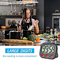Miniatyrbild 2 av 5: Kök Timer, Digital Visuell Timer Magnetisk Klocka Stoppur Nedräkningstimer, Stor Lcd-skärm Visar Stora Siffror