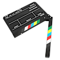 Pikkukuva 5 / 5: Ammattimainen elokuvafilmin clapperboard 30x25CM - Ohjaajan video-kohtaus-toimintatyökalu