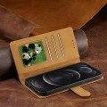 Miniatyrbilde 4 av 5: Gult etui for iPhone 14 med , Premium lær lommebokdeksel for iPhone 14 Ny utgave med kortspor