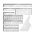 Miniatyrbilde 1 av 5: 1 sett Linjal Rustfritt Stål Mesh Linjal 216 400 520 599 699 800 1020 Blankt Rutenett 5d Diamant Kunst Linjal