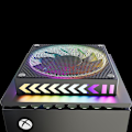 Miniatyrbilde 2 av 5: Kjølevifte kompatibel med Xbox Series X, med LED-lys, anti-støv metallnett vifte eksternt kjølesystem