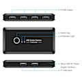 Pikkukuva 5 / 5: Kvm-kytkin Usb 2.0 -kytkinvalitsin 4 porttia ulos 2 tietokonetta sovitin Hub