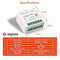 Pikkukuva 3 / 5: 10 kpl Zigbee 3.0 Mini Älykytkin Yandex Alice Tuya Älykoti DIY Valokytkimen 5pcs