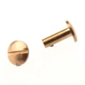 Miniatyrbillede 2 af 4: 10x Arc Massiv Messing Knapskruen Stud Skrue Søm Tilbage Lædernitte Bælte 12mm