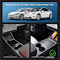 Miniatyrbilde 4 av 5: 27w Hurtiglader for Tesla Model Y 3 2021 2022 2023 Tilbehør Dokkingstasjon Usb Midtkonsoll Adapter Bil Usb Shunt Hub