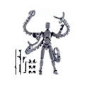 Miniatyrbillede 1 af 5: T13 Action Figur Tilbehør, Multi-Leddede Bevægelige 3D-Printede Legetøj