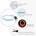 Miniatyrbilde 3 av 5: Led-bilpanser atmosfærelysstripe vanntett automatisk utvendig dekorasjonsbelysning dekorative frontlykter omgivelseslampe 12v universal red 120cm