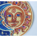Miniatyrbillede 3 af 5: Patch broderet applikation sol måne og stjerner mønster - stryge-på patch