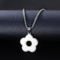 Miniatyrbilde 4 av 5: Blomsteranheng Halskjeder Rustfritt Stål Blomsteranheng Choker Blomstersmykker