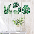 Miniatyrbild 4 av 5: Väggkonst för vardagsrum, bananblad Monstera botaniska tryck väggkonst dekoration modern minimalistisk vattenfärg set för sovrumsdekoration affischer (utan ram)