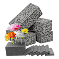 Miniatyrbillede 2 af 5: 4 stk. Tør Blomster Skum Til Kunstige Blomster Vådt Blomster Skum Mursten Grå Blomsterhandler Styrofoam Blokke Fo
