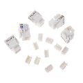 Miniatyrbillede 1 af 5: Cat6 Rj45 Indsats Keystone Gigabit Kobler Stik Standard Netværksmodul Slot