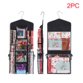 Pikkukuva 1 / 4: Ka季節性及節日裝飾掛式禮品包裝儲存整理器，38x16 英吋包裝紙儲存掛式禮品袋整理器工作站，多個口袋