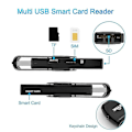 Miniatyrbild 3 av 5: Usb 2.0 Dod Multifunktions Smart Card-läsare för stationära och mobila enheter