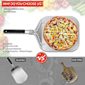 Pikkukuva 3 / 5: Taitettava alumiininen pizzalapio pizzakiville, ammattimainen kotitalouskäyttöön tarkoitettu pizzalapio pizzan paistamiseen ja
