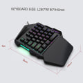 Miniatyrbillede 3 af 4: H300 Trådløs Ergonomisk Gaming Mus V100 35 Nøgler Enhånds Gaming Tastatur P6 Bærbar Tastatur Mus Konverter Combo