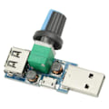 Miniatyrbillede 5 af 5: 3 stk. 5W USB-ventilator Luftvolumenhastigheds Trinløs Styreenhed USB-hastighedsregulator DC 5V USB-hanindgang