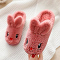 Pikkukuva 1 / 4: Söpöt lasten puuvillaiset tohvelit Pojat Tytöt Liukumattomat Pehmoiset fleece-kengät-Punainen red 28/29
