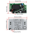 Miniatyrbillede 4 af 5: 220V Mini Relæmodtager Trådløs Smart Switch RF 433MHz Vægpaneel Switch