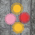 Miniatyrbillede 3 af 5: 4 stk./sæt runde blonder skæredøre doily cirkel prægning script dies stencils