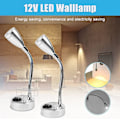 Miniatyrbillede 4 af 5: Conblom 12v LED-lys Spot Læselampe, 3w Indvendig Billampe Til Camper Van Caravan Rvs Autocamper Båd Touch-Dæmpbar, 3200k (2pak, Varm Hvid Li