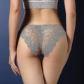 Miniatyrbild 2 av 4: Damunderkläder i spets, hög midja, plus size, damtrosor för kvinnor - blå - xxl