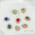 Pikkukuva 3 / 5: Alloy Bows Nail Art -timanttiset jalokivet kynsien koristeluun renkaat korvakorut Diy Style 4