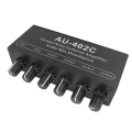 Miniatyrbild 2 av 5: Au-402c Audio Mixerfördelare Signalväljare Växlare 4 Ingångar 2 Utgångar RCA Tonvolymkontroller