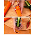 Miniatyrbillede 5 af 5: Julienne-skræller til køkkenredskaber, svingende blad, grå