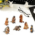 Miniatyrbillede 3 af 5: Miniatyr Groundhog Model Ornament Kunstig Groundhog Legetøj Simuleret Groundhog Dyremodel Legetøj Dekorationer Til Miniature Zoo Og Have Sandkasse C