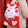Miniatyrbilde 2 av 5: Julegavepose i lin med broderi, nytt julepynt, gavepose til barn, godteripose, oppbevaringspose
