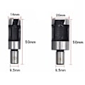 Miniatyrbild 5 av 5: 10 st Fassformade Korkstansar Chamfer Cutter Borrbitar Countersunk Bit Borr 1/4 tum Hexagonnyckel