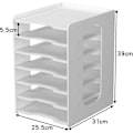 Miniatyrbillede 4 af 4: Kontor Papir Organizer Til Skrivebord Desktop Filholder Skrivebord Brevbakke & A5 Papirholder Dokument Opbevaring