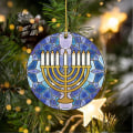 Miniatyrbild 4 av 5: Newway Hanukkah-prydnader 2 st akryl Hanukkah-dekorationer Chanukah Menorah-hänge Kompatibel fönster, bilbackspegeldekor