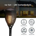 Miniatyrbillede 4 af 5: X Solar LED-lanterner I IP44 I Automatisk tænd/sluk I LED-havelampe I Flammelys I Solcellelys