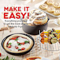 Miniatyrbillede 2 af 5: 4 stk. Airfryer Tilbehør 6 tommer Passer Kompatibel Airfryer 2.3-3.2qt Bagekurv Pizzaplade Grillgryde K